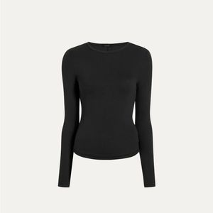 Nuuds Slinky Rib Tee-Black Size M